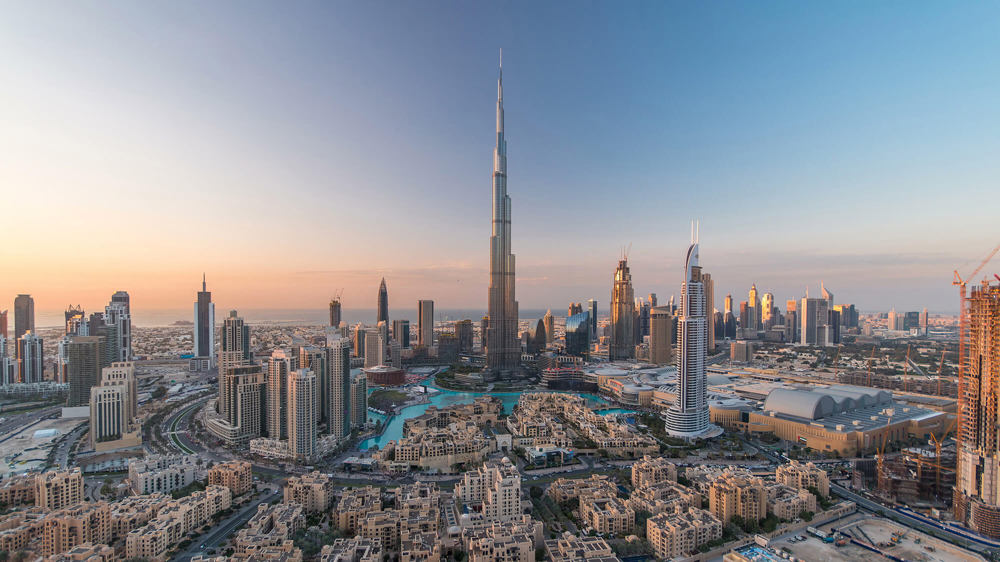 Dubai skyline with Burj Khalifa